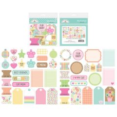 Doodlebug Pretty Kitty Bits & Pieces Die-Cut Cardstock Ephemera 7621
