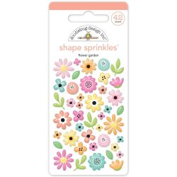 Doodlebug Butterfly Kisses Flower Garden Shape Sprinkles 8773